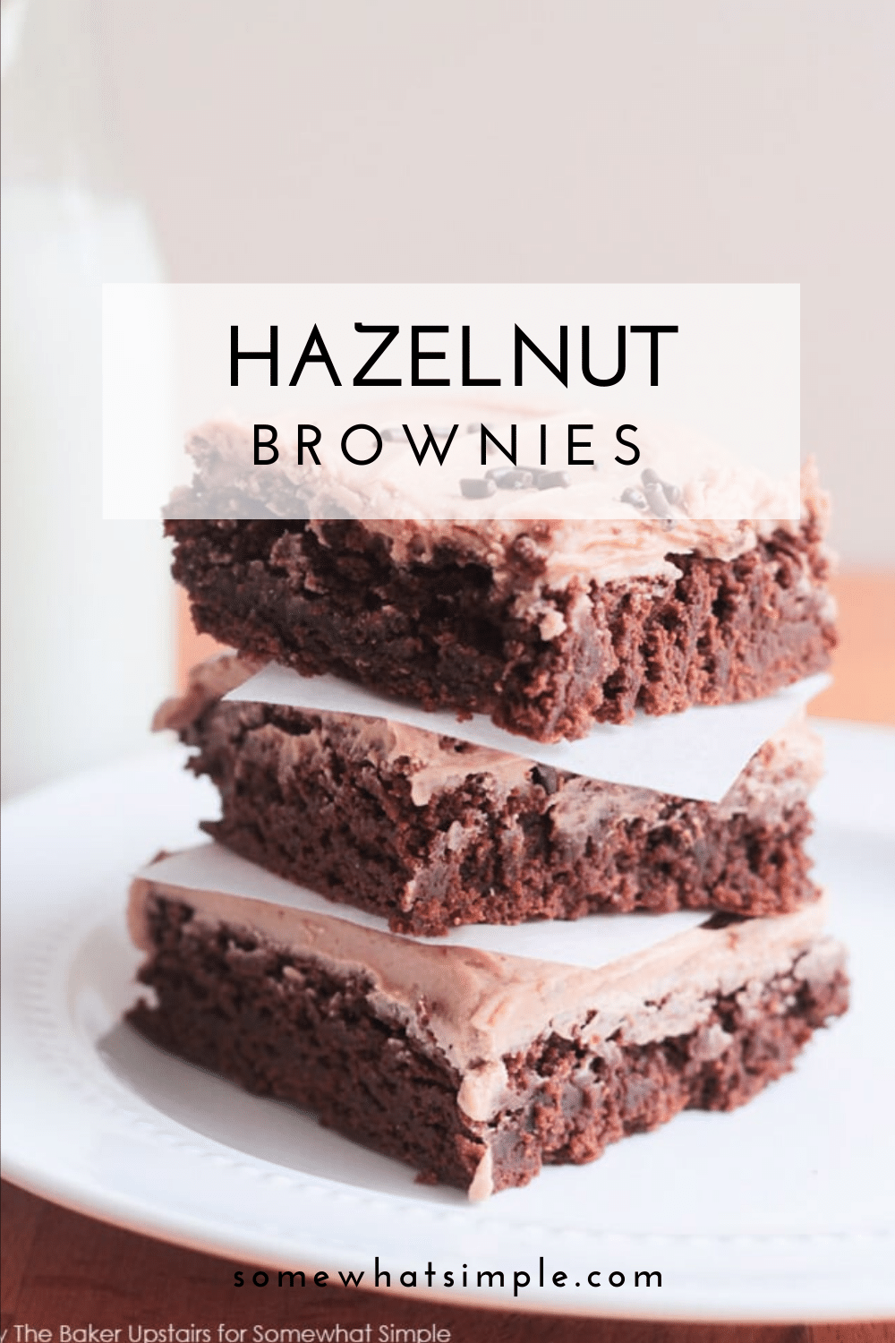 Chocolate hazelnut brownies, with an irresistible homemade frosting, are a delicious dessert that will satisfy any chocolate lover. The brownies are fudgy and delicious while the homemade hazelnut frosting is unlike anything you've ever tried. Go ahead and give these a shot and you can thank me later. via @somewhatsimple