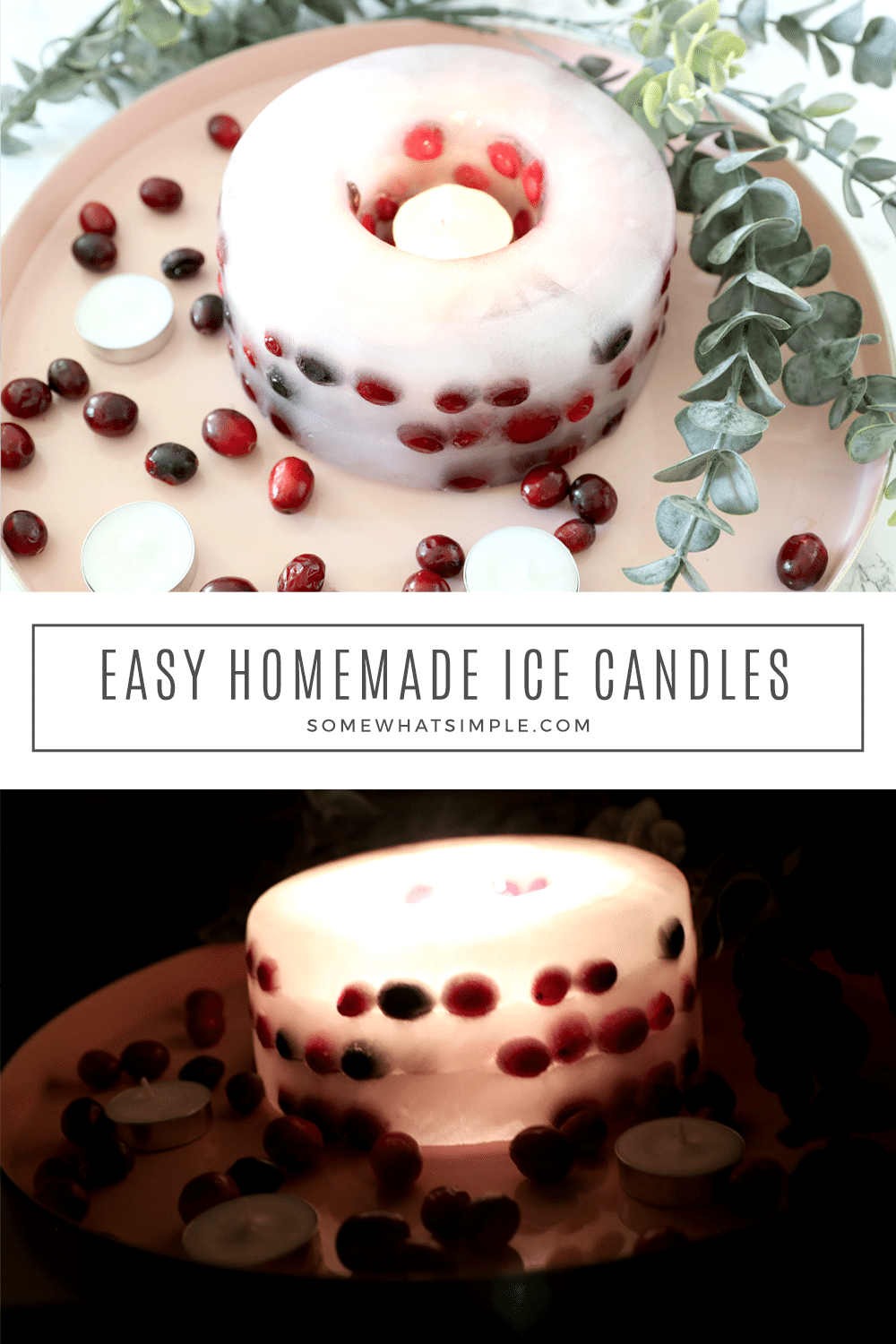 These ice candles will transform your walkway into a winter wonderland! via @somewhatsimple
