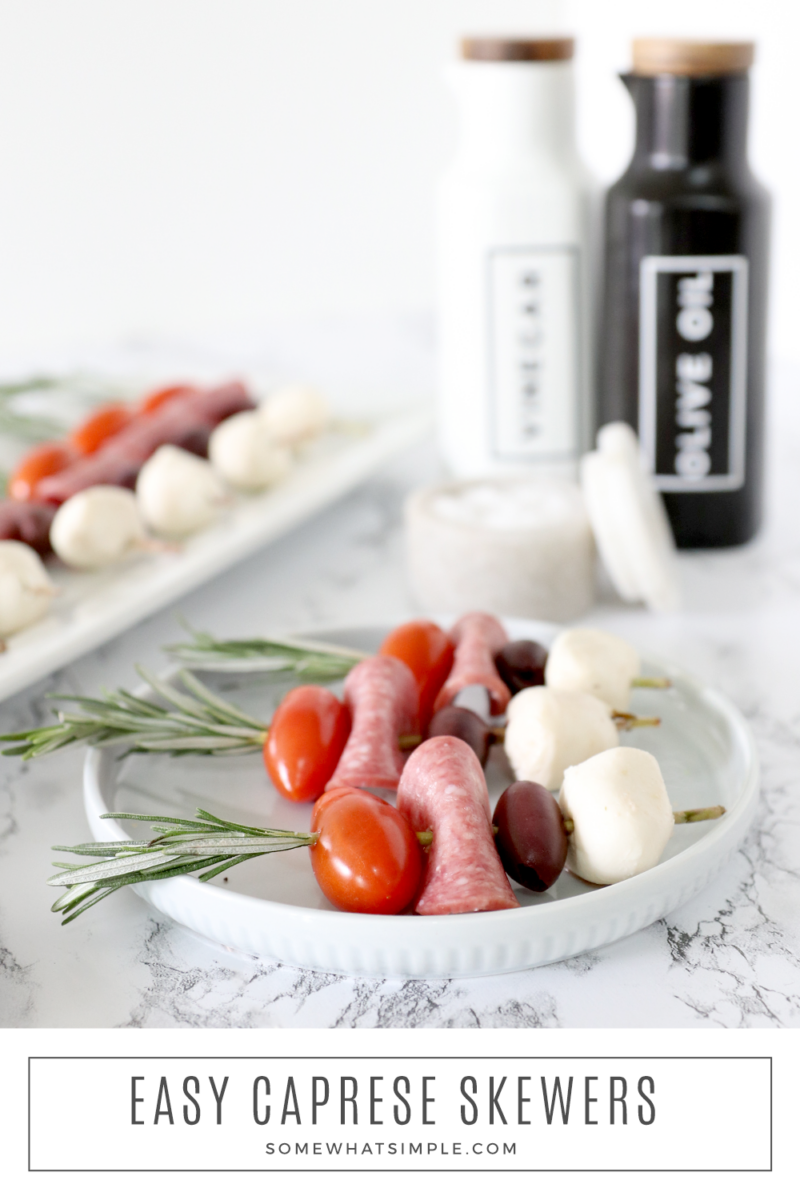 how to make rosemary caprese skewers