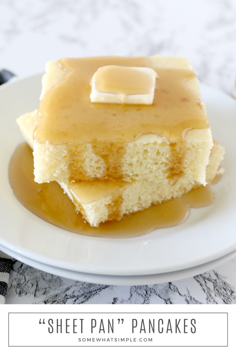 stack of baked pancakes on a white plate