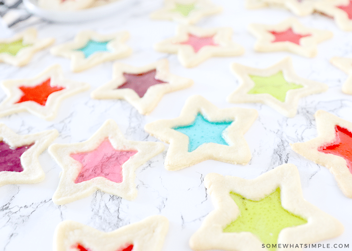 star cookies with candy center