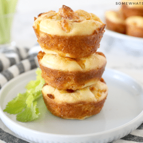 stack of buffalo chicken cupcakes