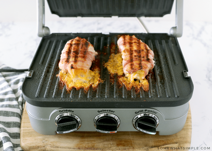 chicken breast on a grill
