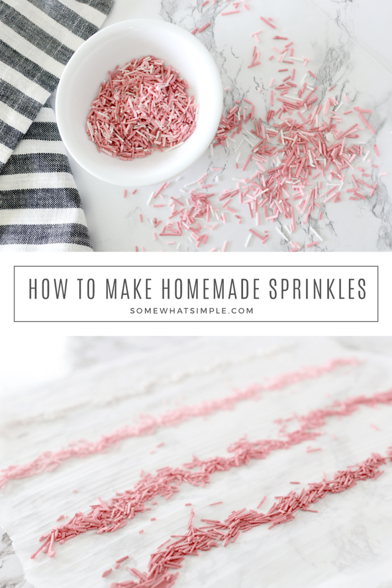 collage of images showing how to make homemade sprinkles