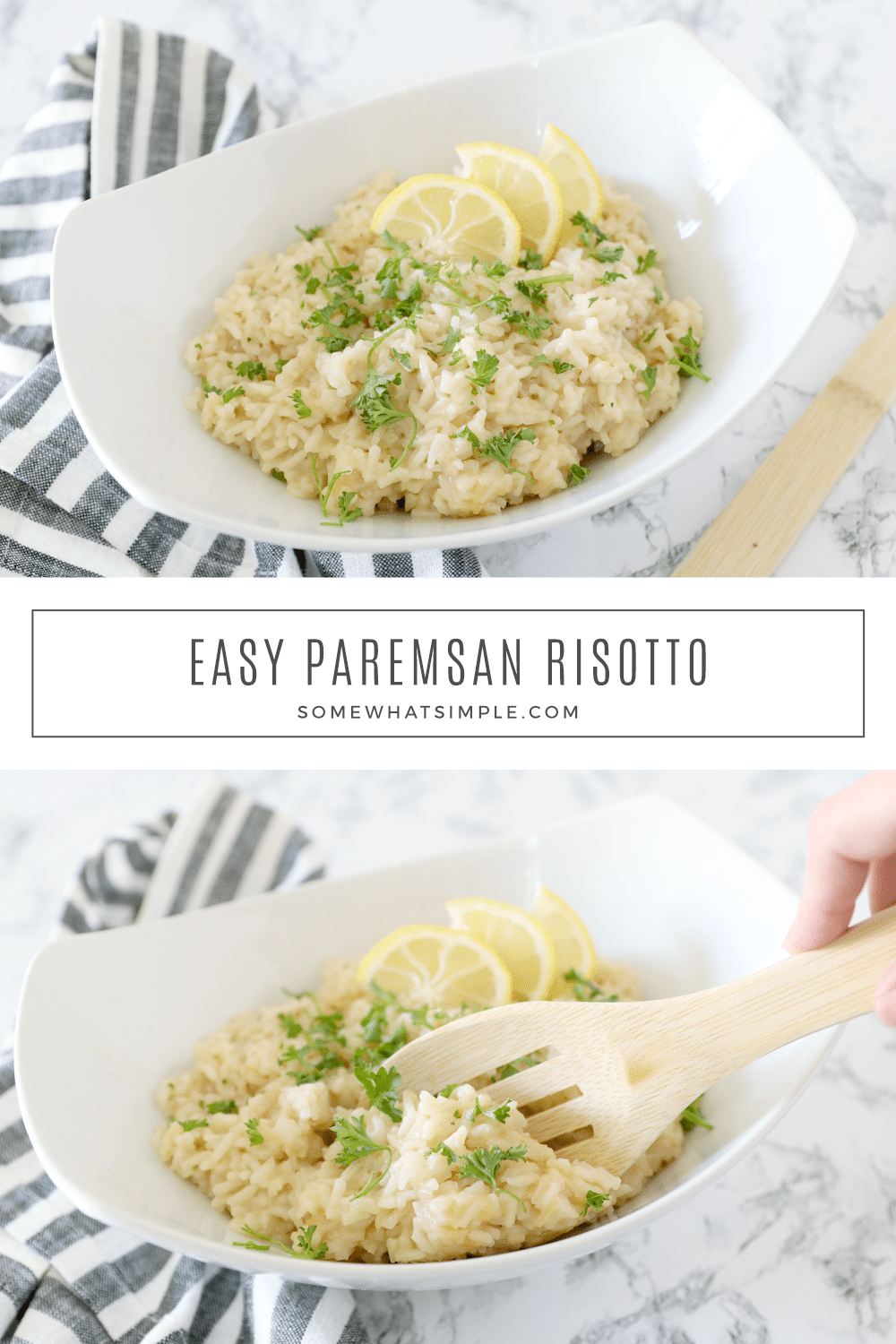 Parmesan Risotto (Easy) from Somewhat Simple