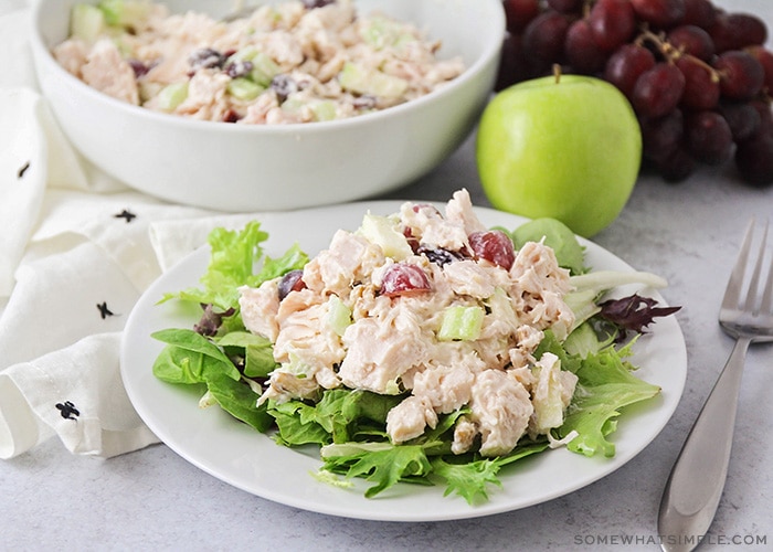 Waldorf chicken salad is the perfect elegant lunch!