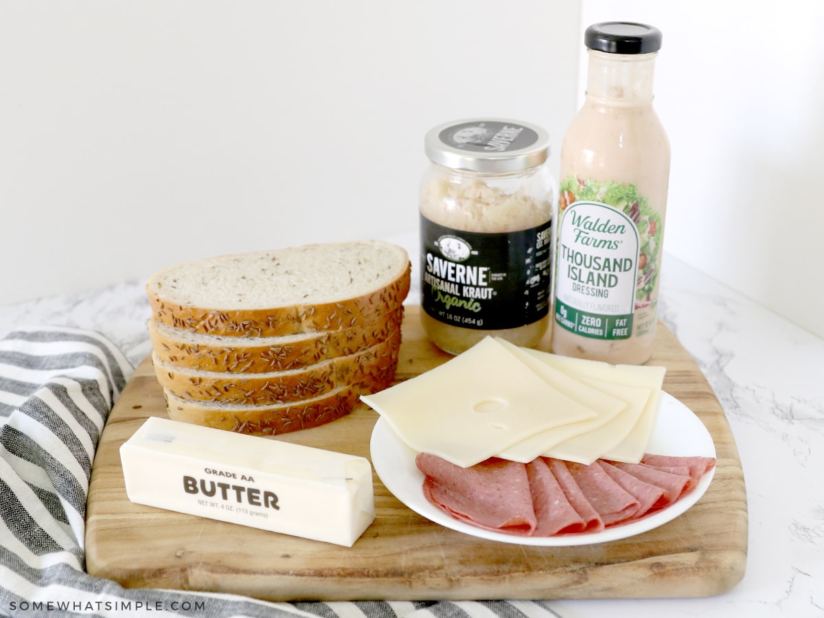 ingredients for a reuben sandwich