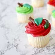back to school apple cupcakes