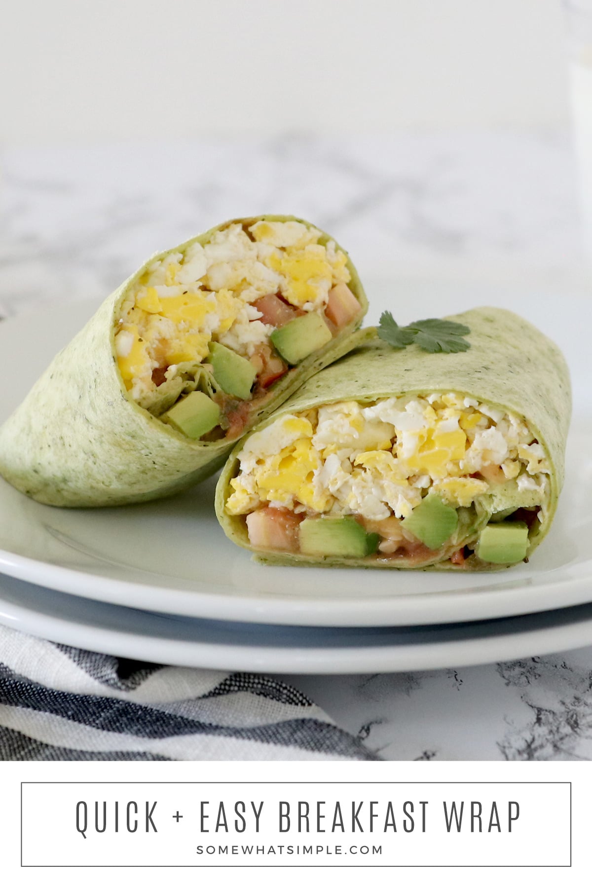 Making a Breakfast Wrap is a simple breakfast idea that's fast, filling, healthy, and totally delicious! Here's how to do it- via @somewhatsimple