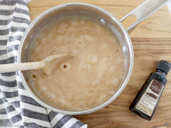 making a caramel sauce