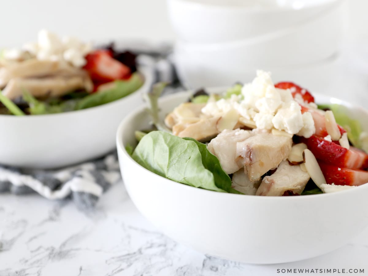 close up of a salad in a bowl
