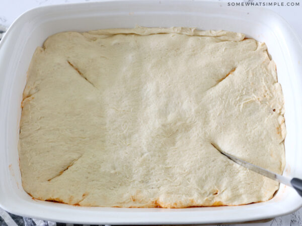 deep dish pizza in a pan