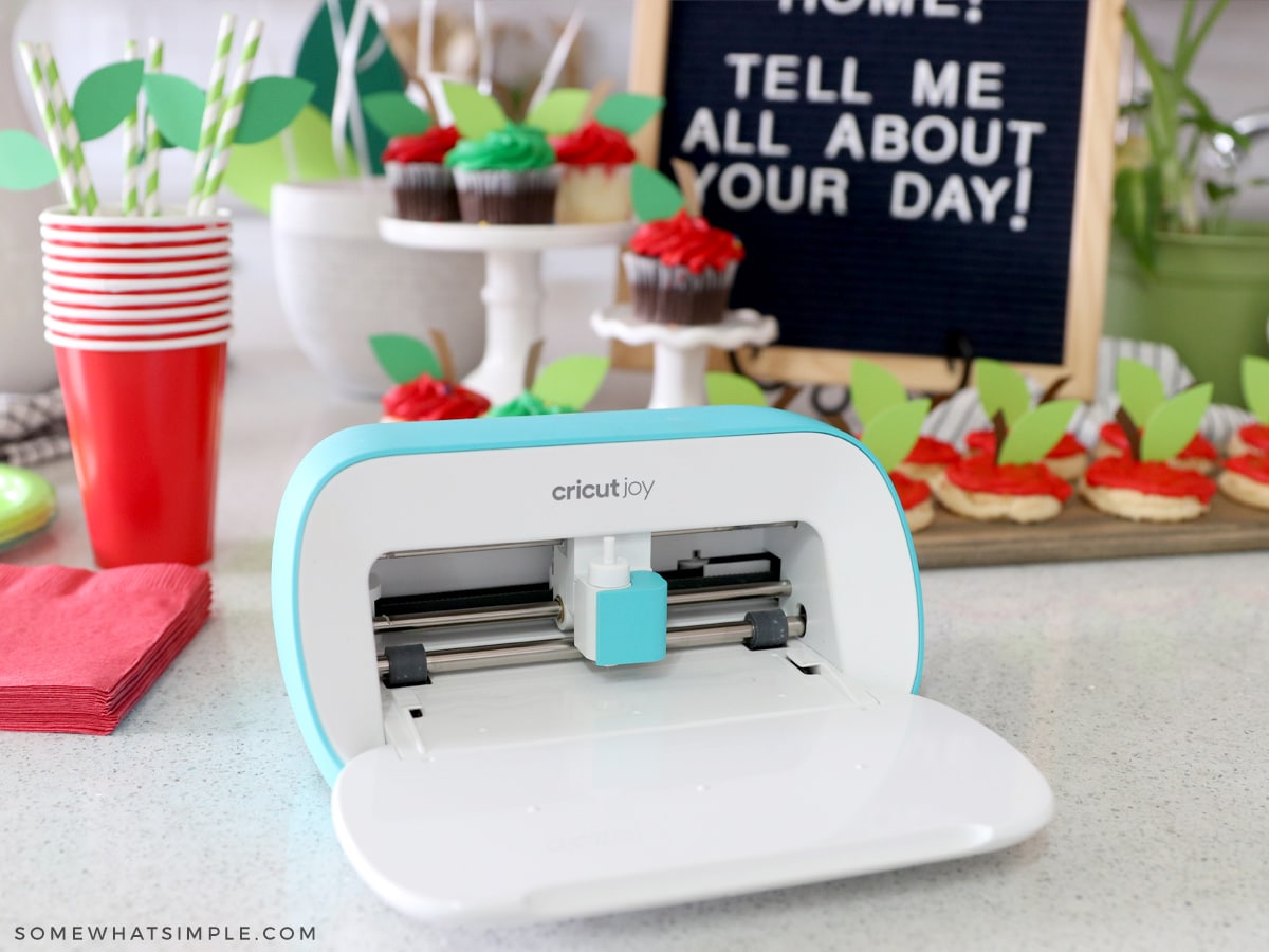 cricut joy in front of back to school party