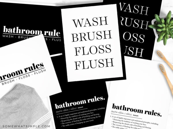 Printable Bathroom Rules Sign - Somewhat Simple