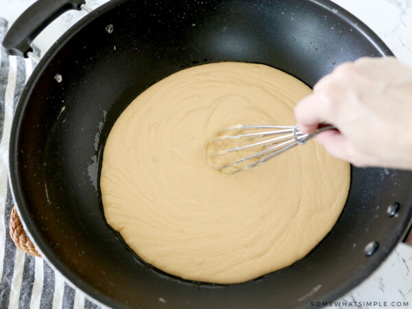 making a cheese sauce for mac and cheese