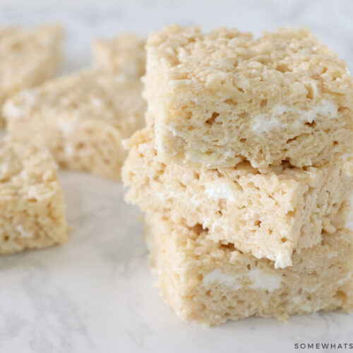 Easy Brown Butter Rice Krispie Treats - Somewhat Simple