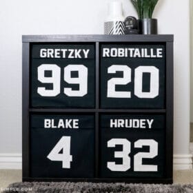 sports room jersey shelves