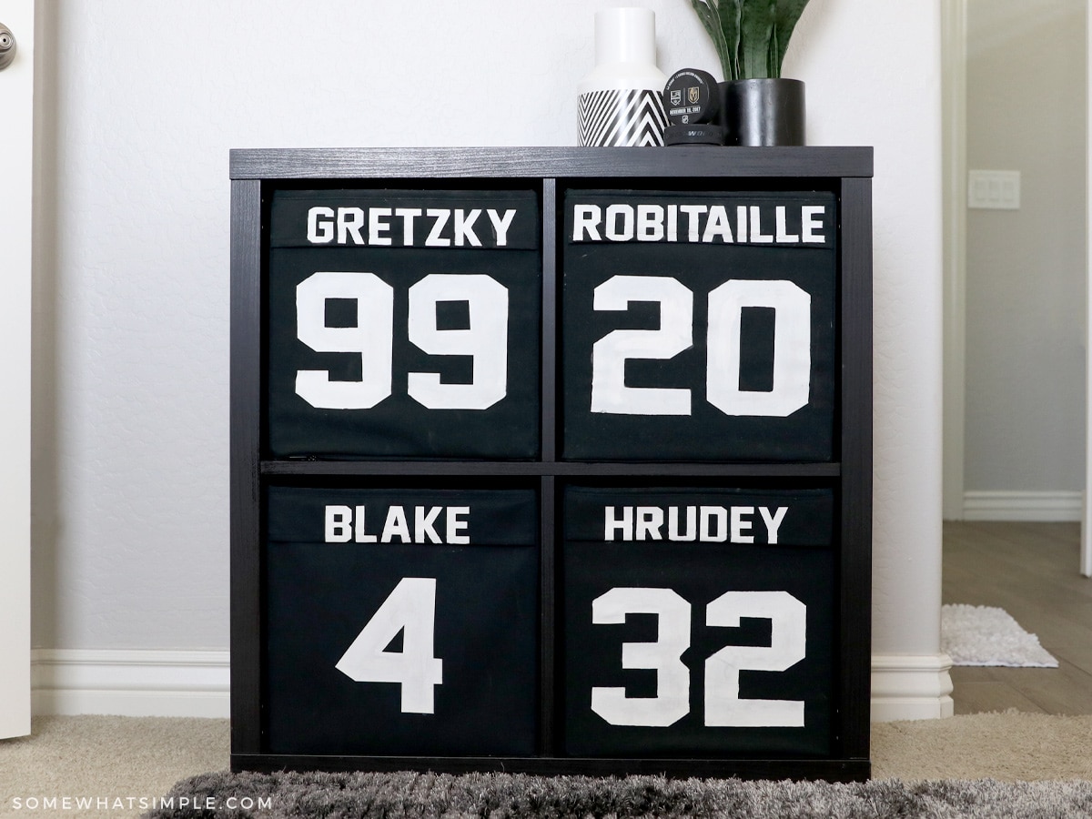 sports room jersey shelves