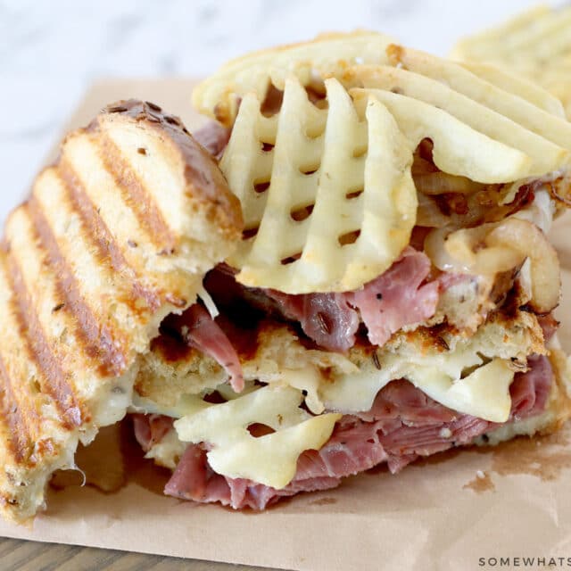 Hot Pastrami Sandwich Recipe from Somewhat Simple