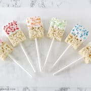 rice krispie treats on a stick