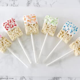 rice krispie treats on a stick