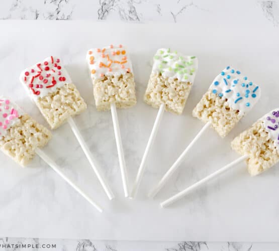 rice krispie treats on a stick