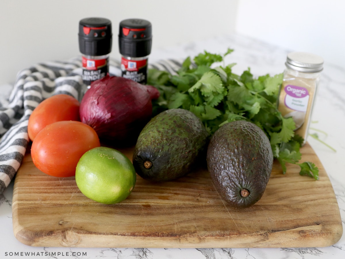 ingredients for avocado salsa