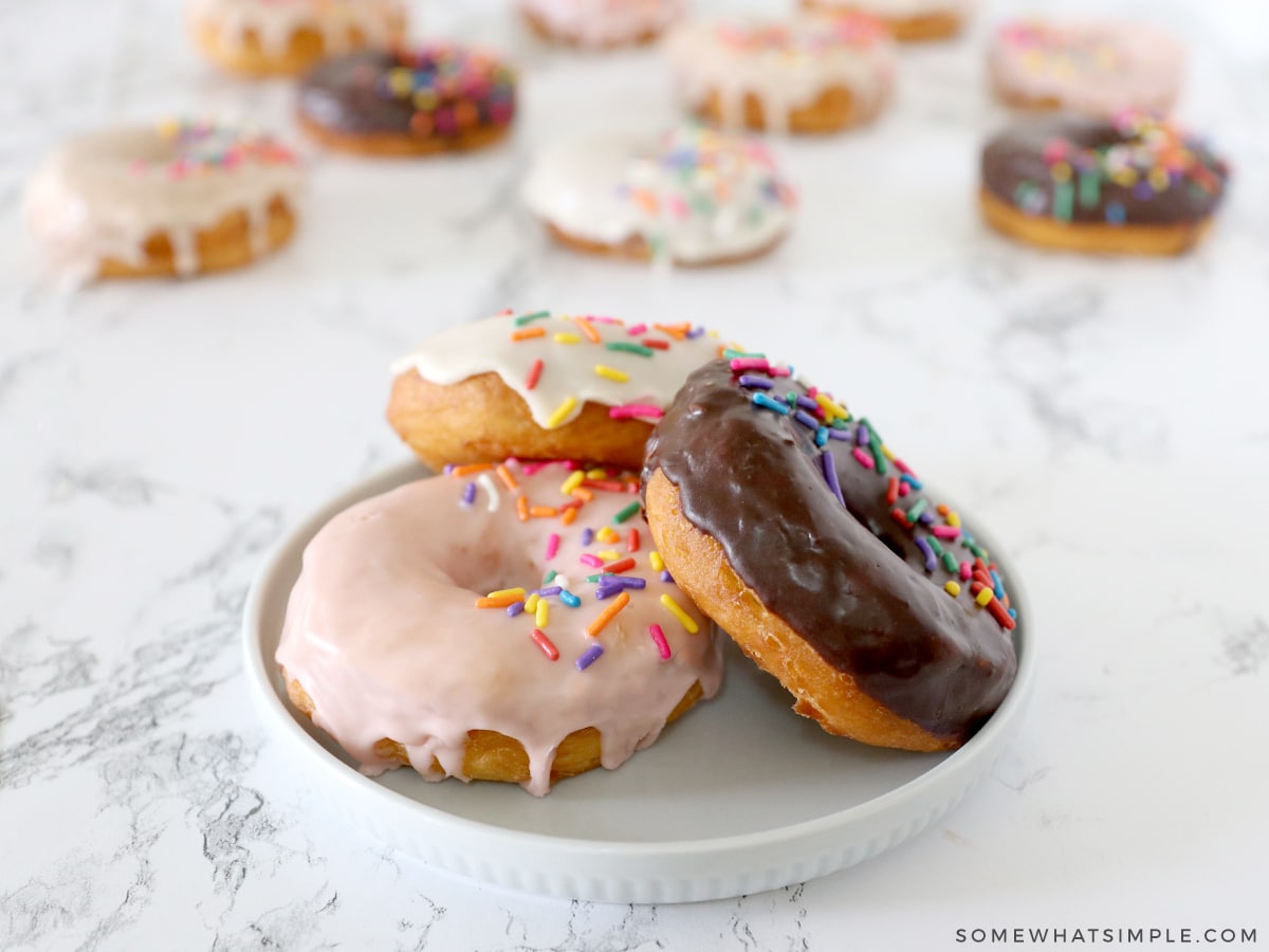 stack of homemade donuts