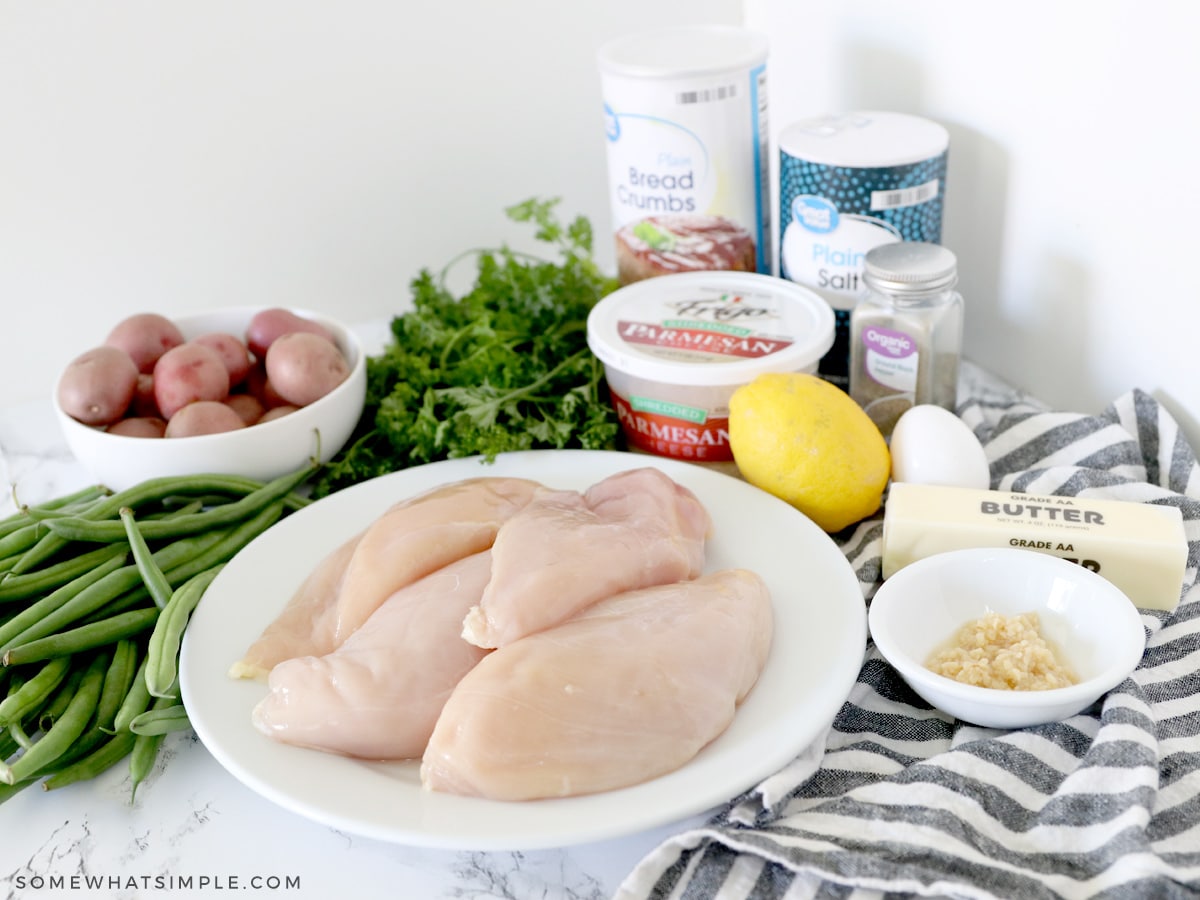 ingredients needed for lemon chicken parmesan