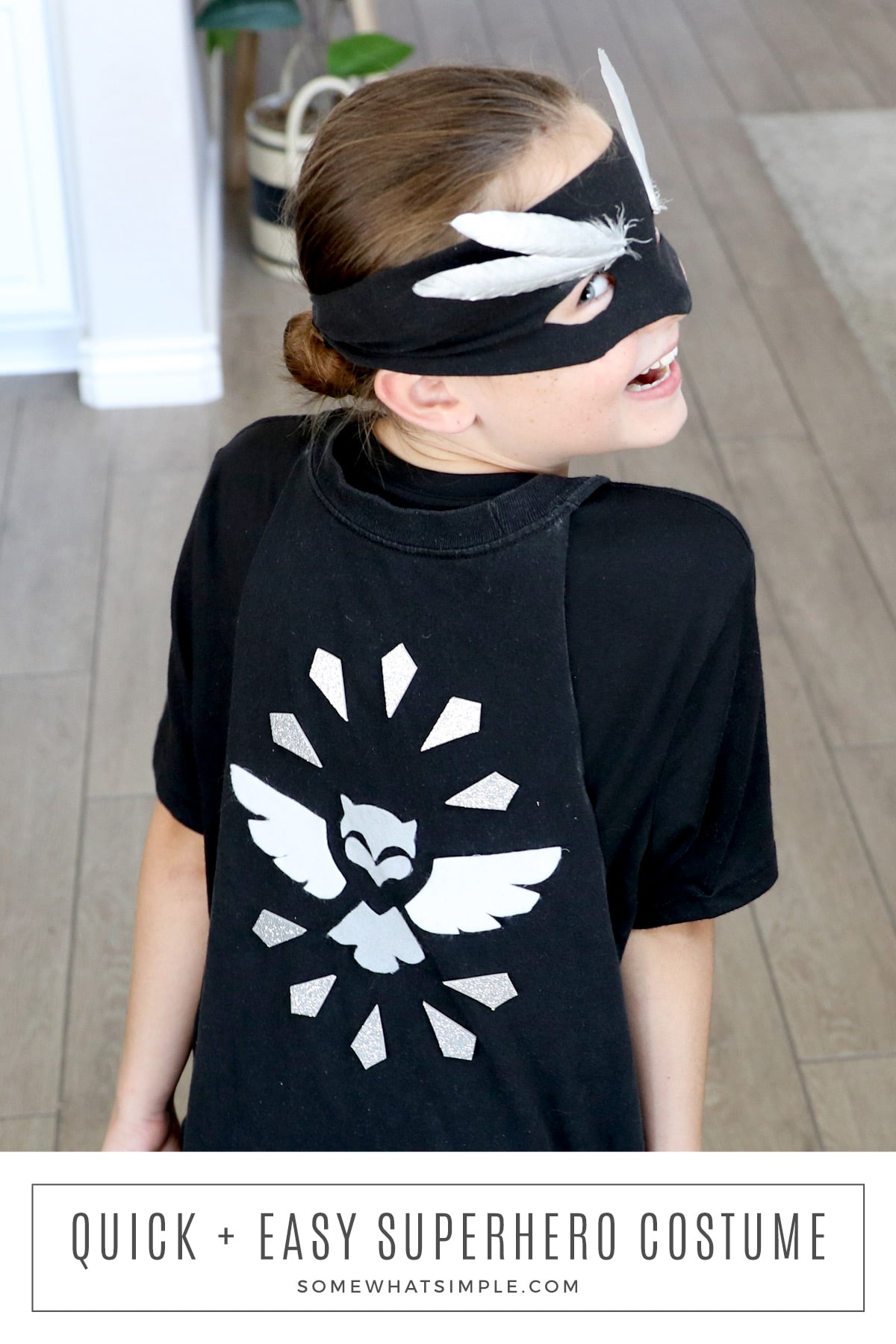 Get ready to save the world with a simple no-sew Kids Superhero Costume! This easy idea can be made in just minutes! via @somewhatsimple