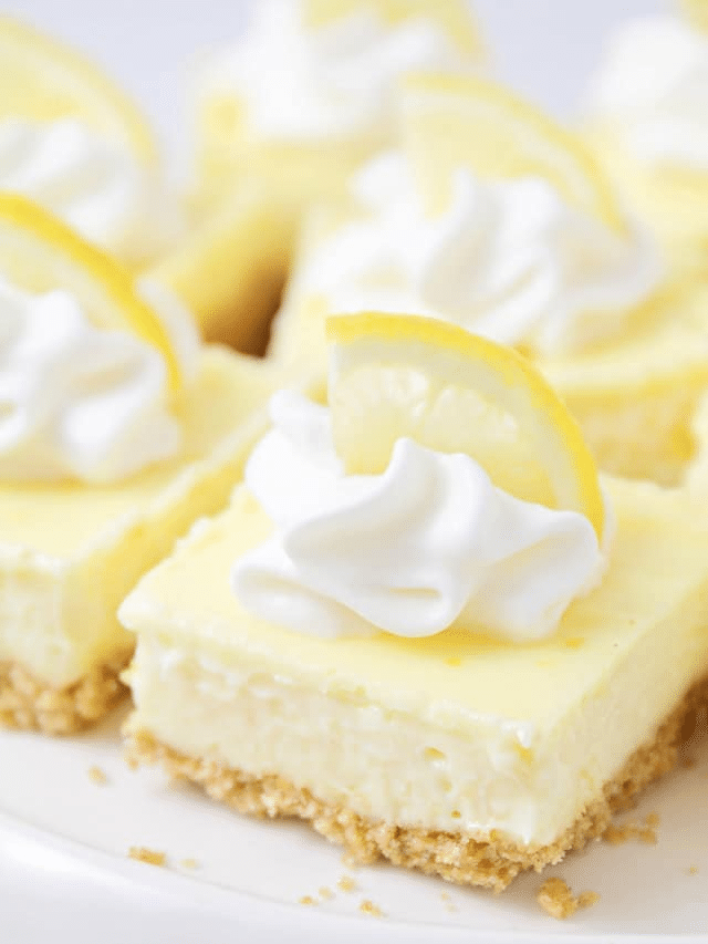 Easy Lemon Cheesecake Bars - Somewhat Simple
