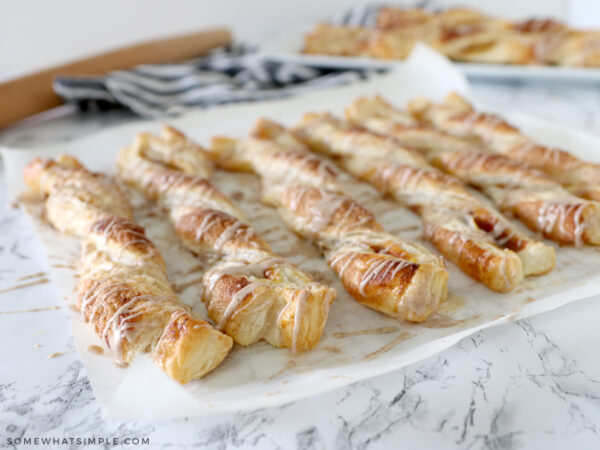 plates filled with pumpkin twists