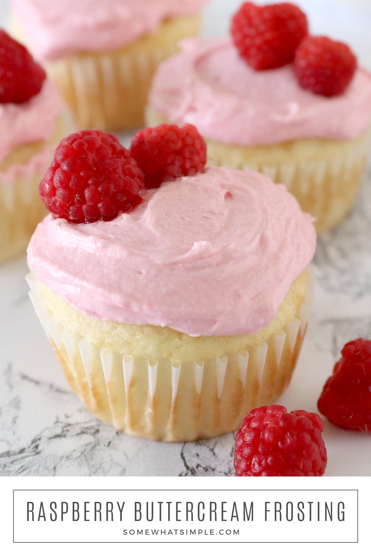 Buttercream frosting is the ultimate creamy, fluffy frosting for cakes and cupcakes. This three-ingredient recipe for raspberry buttercream takes just minutes to make. via @somewhatsimple