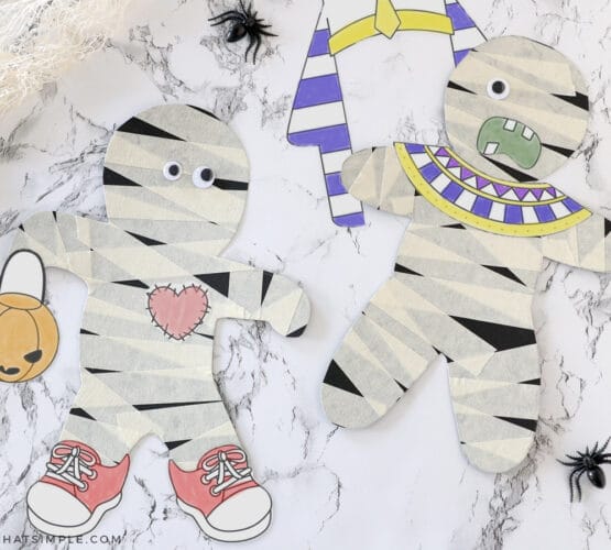 masking tape mummy craft for kids