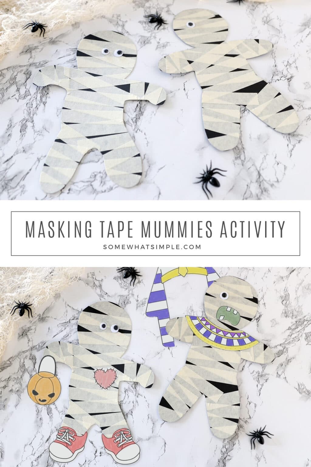 Masking Tape Mummy Craft from Somewhat Simple