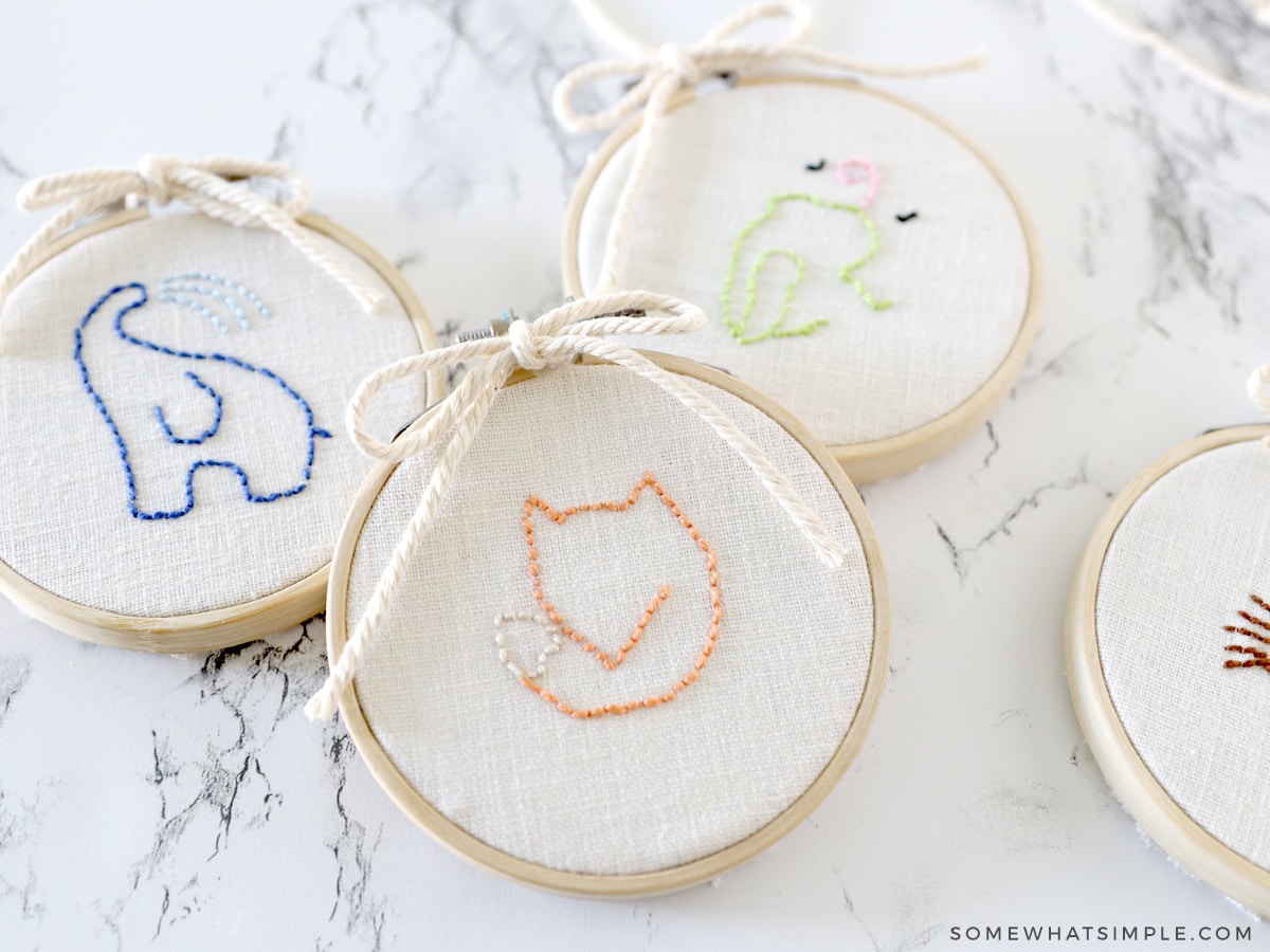 finished embroidery projects