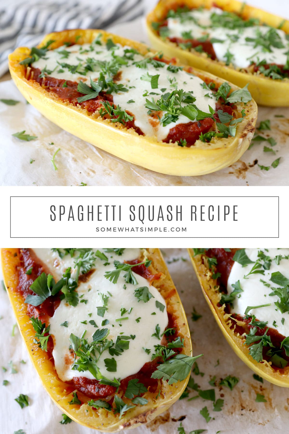 Spaghetti squash tastes like pasta, but it can be prepared differently than actual spaghetti. Here's how to cook spaghetti squash from the comfort of your own home! via @somewhatsimple