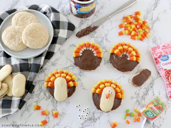 step by step process of making turkey sugar cookies