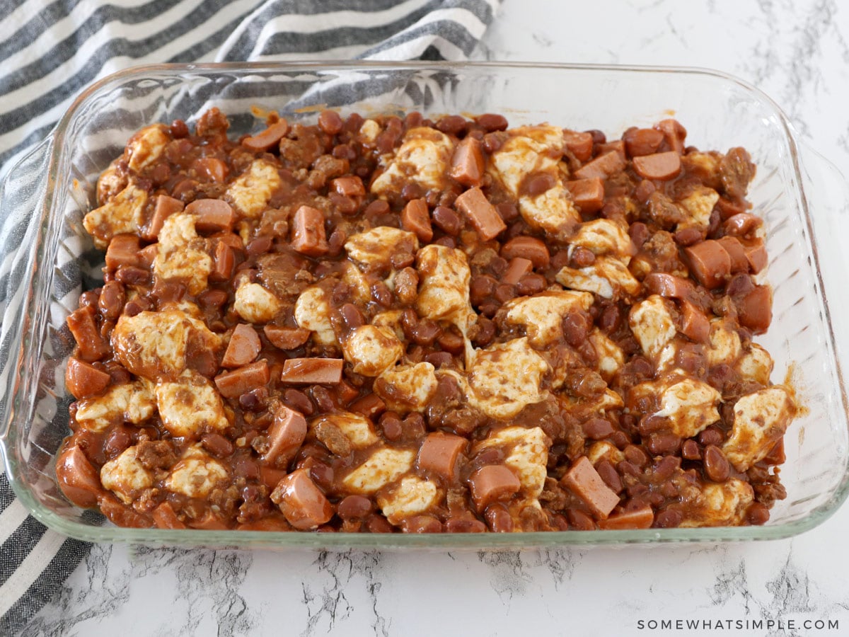 baking a chili dog casserole