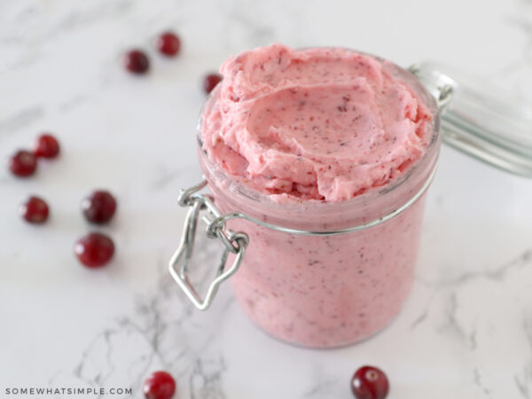 cranberry butter in a jar