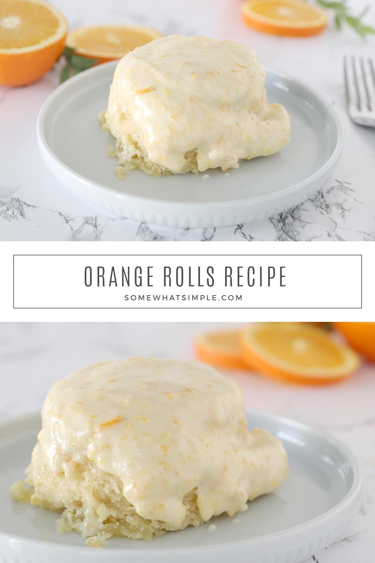 These Orange Rolls are easy to make and are the perfect dish to serve at a holiday brunch! In less than 30 minutes, they bake up into golden rolls that are soft, chewy, and totally delicious! via @somewhatsimple