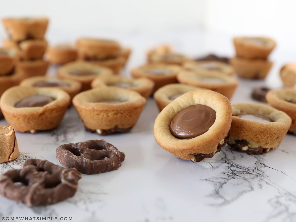 a bunch of take 5 cookies on the counter