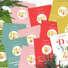 printable 12 daytz of christmas gift tags