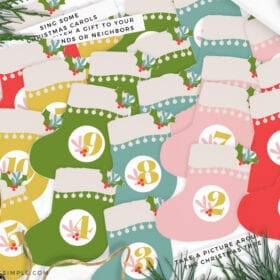 printable stocking advent calendar