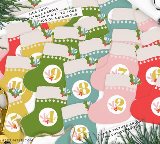 printable stocking advent calendar