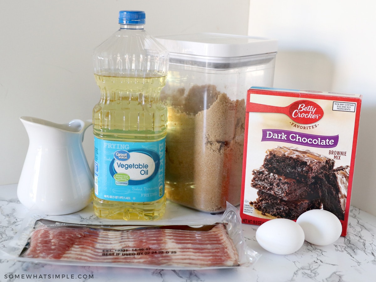 ingredients used to make bacon brownies