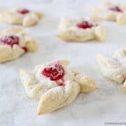 easy raspberry pastries sitting on the counter