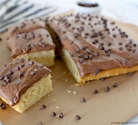 dairy free cake with chocolate frosting