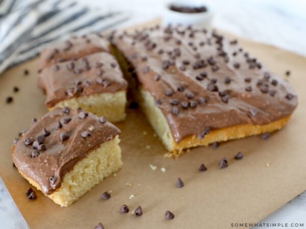 dairy free cake with chocolate frosting