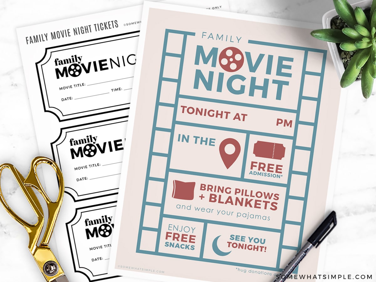 Printable Family Movie Night Scream VI Ticket